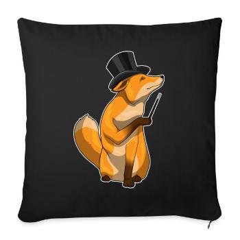 Fox Wizard Wand - Sofa pillowcase 17,3'' x 17,3'' (45 x 45 cm) - black - Front