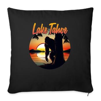 Lake Tahoe Bigfoot - Sofa pillowcase 17,3'' x 17,3'' (45 x 45 cm) - black - Front