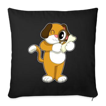Dog Detective Magnifier - Sofa pillowcase 17,3'' x 17,3'' (45 x 45 cm) - black - Front