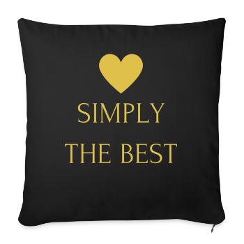 Simply the Best - Sofa pillowcase 17,3'' x 17,3'' (45 x 45 cm) - black - Front