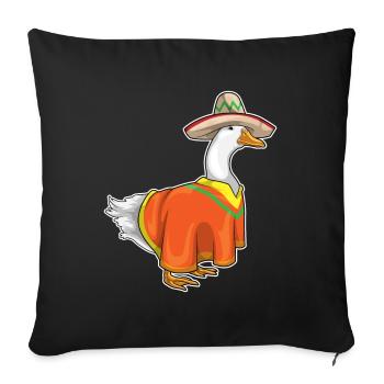 Duck Sombrero - Sofa pillowcase 17,3'' x 17,3'' (45 x 45 cm) - black - Front