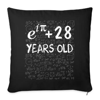 27. Geburtstag 27 Jahre alt Euler Identität - Sofakissenbezug 45 x 45 cm - Schwarz - Vorne