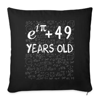 48th Birthday 48 Years Euler Identity Math Gift - Sofa pillowcase 17,3'' x 17,3'' (45 x 45 cm) - black - Front