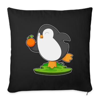 Penguin Orange - Sofa pillowcase 17,3'' x 17,3'' (45 x 45 cm) - black - Front