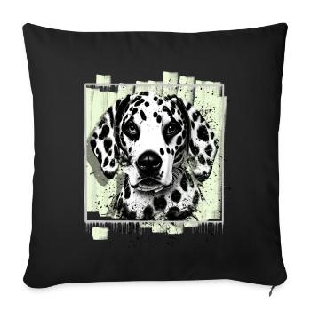 Dalmate - Housse de coussin décorative 45 x 45 cm - noir - Devant