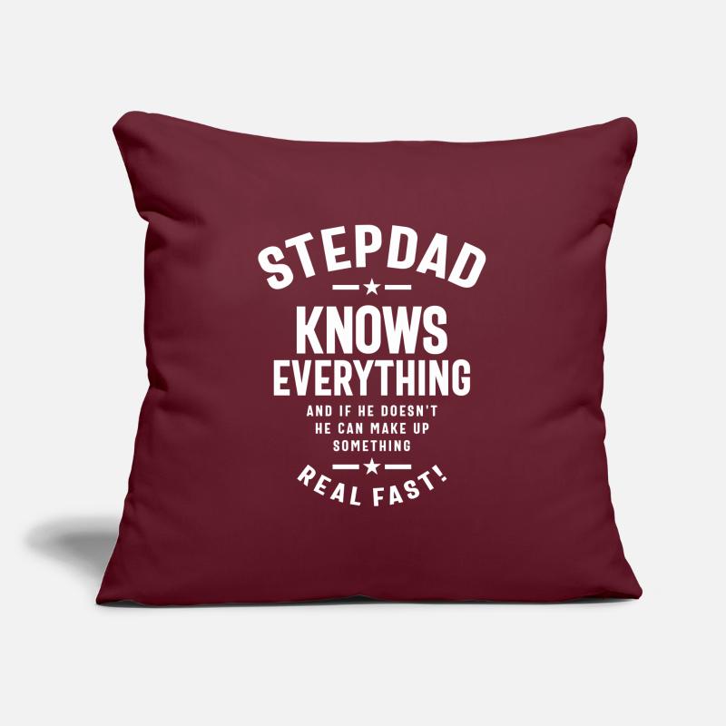 Step Dad The Master of Knowledge & Quick Thinking Sofa pillowcase 17,3'' x 17,3'' (45 x 45 cm)