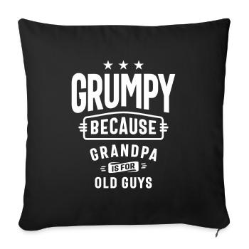 Grumpy Old Guy - Grandpa's Pride - Sofa pillowcase 17,3'' x 17,3'' (45 x 45 cm) - black - Front