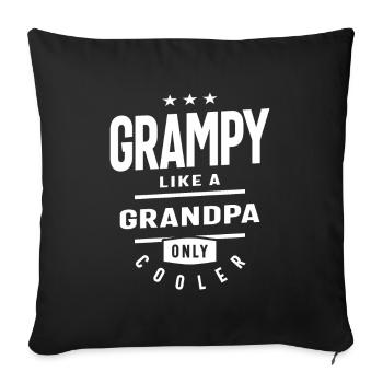Grampy - Grandpa Upgrade Extra Cool - Sofa pillowcase 17,3'' x 17,3'' (45 x 45 cm) - black - Front