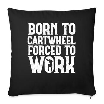 Wagon Wheel Girl Gymnastics Gift Wagon Wheels - Housse de coussin décorative 45 x 45 cm - noir - Devant