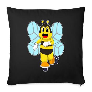 Patins en ligne Bee Patins en ligne - Housse de coussin décorative 45 x 45 cm - noir - Devant