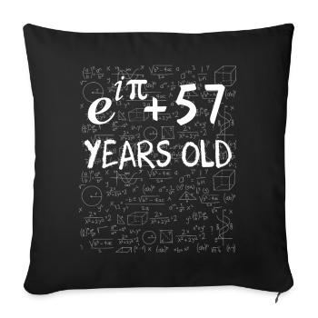 56th Birthday 56 Years Euler Identity Math Gift - Sofa pillowcase 17,3'' x 17,3'' (45 x 45 cm) - black - Front