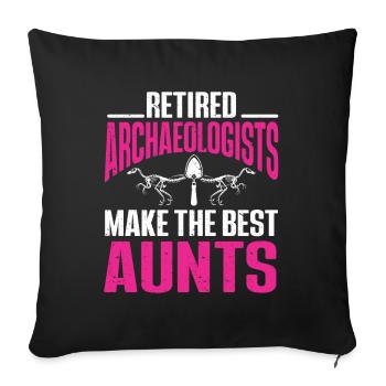 Archaeologist Gift Archaeology - Sofa pillowcase 17,3'' x 17,3'' (45 x 45 cm) - black - Front