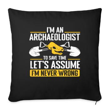 Archaeologist Gift Archaeology - Sofa pillowcase 17,3'' x 17,3'' (45 x 45 cm) - black - Front