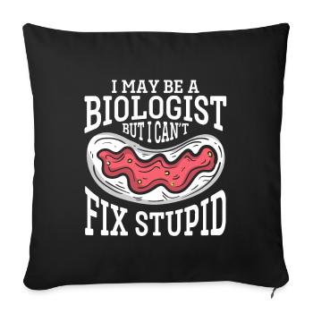 Biologiste Cadeau Biologie - Housse de coussin décorative 45 x 45 cm - noir - Devant