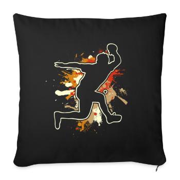 Ping-pong - Housse de coussin décorative 45 x 45 cm - noir - Devant