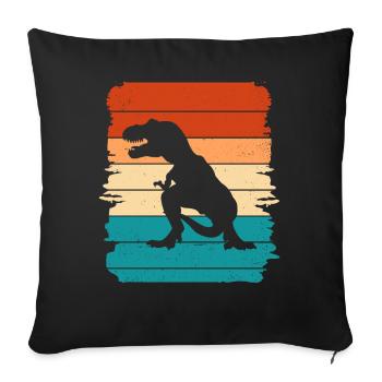 T Rex - Sofakissenbezug 45 x 45 cm - Schwarz - Vorne