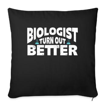 Biologiste Cadeau Biologie - Housse de coussin décorative 45 x 45 cm - noir - Devant