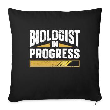 Biologiste Cadeau Biologie - Housse de coussin décorative 45 x 45 cm - noir - Devant