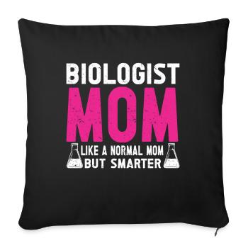 Biologiste Cadeau Biologie - Housse de coussin décorative 45 x 45 cm - noir - Devant
