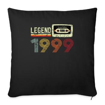 1999 Birthday Vintage Cassette - Housse de coussin décorative 45 x 45 cm - noir - Devant