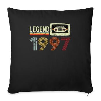 1997 Birthday Vintage Cassette - Housse de coussin décorative 45 x 45 cm - noir - Devant