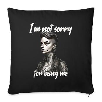 Proud of my individuality - Sofa pillowcase 17,3'' x 17,3'' (45 x 45 cm) - black - Front