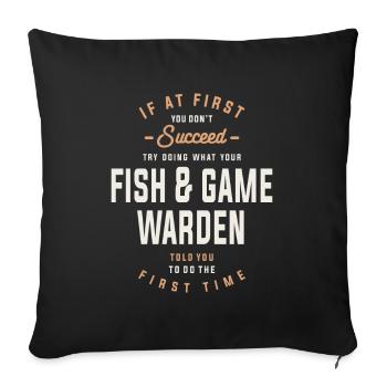 Advice from the Warden - Persistence Pays Off - Sofa pillowcase 17,3'' x 17,3'' (45 x 45 cm) - black - Front