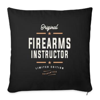 Original Firearms Instructor - Expert Marksmanship - Sofa pillowcase 17,3'' x 17,3'' (45 x 45 cm) - black - Front