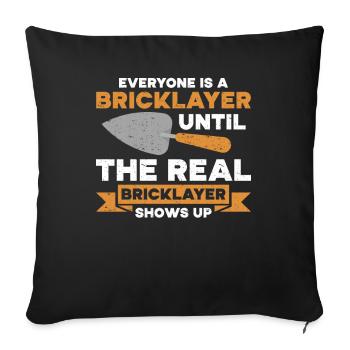 Mason Gift Profession Saying Mason - Sofa pillowcase 17,3'' x 17,3'' (45 x 45 cm) - black - Front