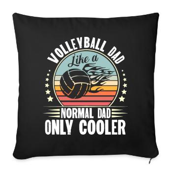 Volleyball Daddy - Sofa pillowcase 17,3'' x 17,3'' (45 x 45 cm) - black - Front