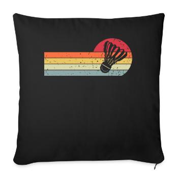 Badminton - Housse de coussin décorative 45 x 45 cm - noir - Devant