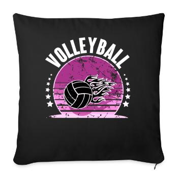 Volley-ball - Housse de coussin décorative 45 x 45 cm - noir - Devant