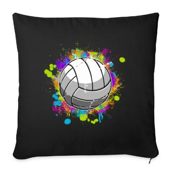 Volley-ball - Housse de coussin décorative 45 x 45 cm - noir - Devant