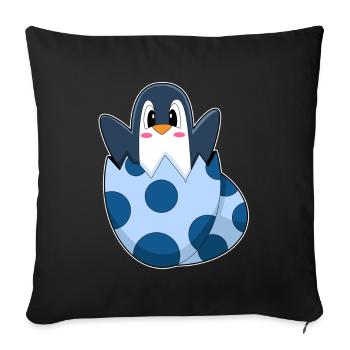 Penguin Egg - Sofa pillowcase 17,3'' x 17,3'' (45 x 45 cm) - black - Front