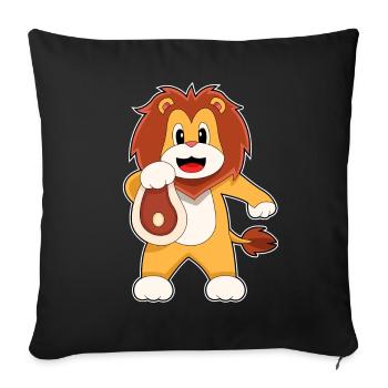 Viande de lion - Housse de coussin décorative 45 x 45 cm - noir - Devant
