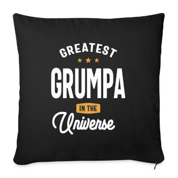 Universe's Greatest Grumpa - Father's Day - Sofa pillowcase 17,3'' x 17,3'' (45 x 45 cm) - black - Front