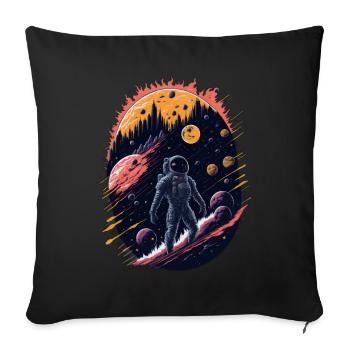 Space Fantasy - Sofa pillowcase 17,3'' x 17,3'' (45 x 45 cm) - black - Front