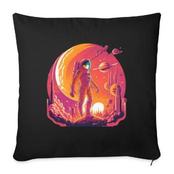 Space Fantasy - Sofa pillowcase 17,3'' x 17,3'' (45 x 45 cm) - black - Front