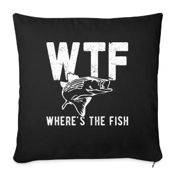 Où est le poisson - Housse de coussin décorative 45 x 45 cm - noir - Devant