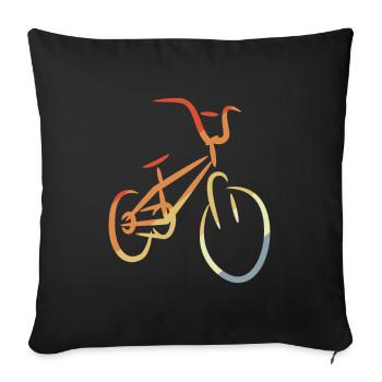 Retro BMX Drawing - Sofa pillowcase 17,3'' x 17,3'' (45 x 45 cm) - black - Front