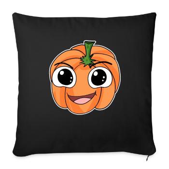 Citrouille - Housse de coussin décorative 45 x 45 cm - noir - Devant