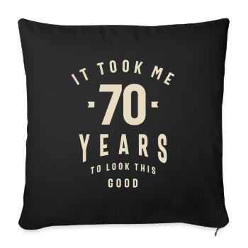 70 Years of Timeless Style - 70th Birthday - Sofa pillowcase 17,3'' x 17,3'' (45 x 45 cm) - black - Front