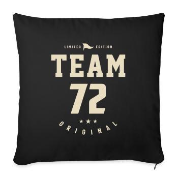72 Years of Pure Awesomeness - 72nd Birthday - Sofa pillowcase 17,3'' x 17,3'' (45 x 45 cm) - black - Front