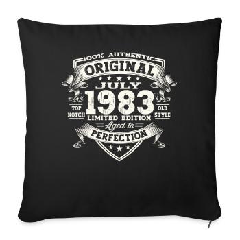40th Birthday Man Original July Vintage 1983 - Sofa pillowcase 17,3'' x 17,3'' (45 x 45 cm) - black - Front