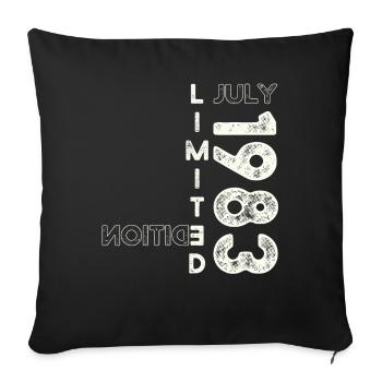 40th Birthday Man Original July Vintage 1983 - Sofa pillowcase 17,3'' x 17,3'' (45 x 45 cm) - black - Front