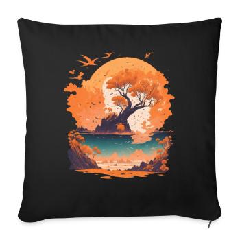 Pure nature Holiday Relaxation - Sofa pillowcase 17,3'' x 17,3'' (45 x 45 cm) - black - Front