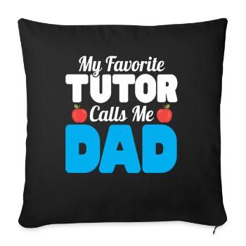 Tutor Gift Tutor - Sofa pillowcase 17,3'' x 17,3'' (45 x 45 cm) - black - Front