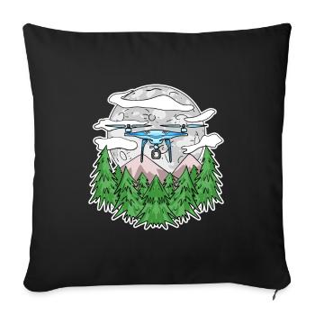 Drone - Housse de coussin décorative 45 x 45 cm - noir - Devant