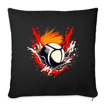 Volley-ball - Housse de coussin décorative 45 x 45 cm - noir - Devant