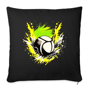 Volleyball Logo - Sofakissenbezug 45 x 45 cm - Schwarz - Vorne